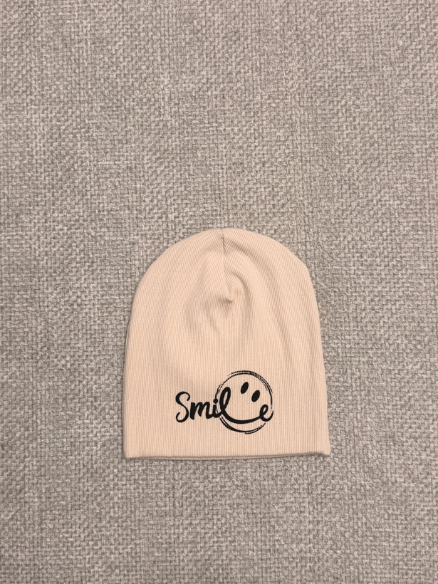 کلاه نخی کبریتی طرح لبخند (Smile Beanie) – استایل کژوال و مینیمال