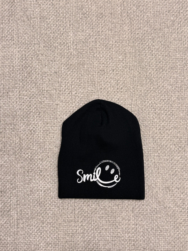 کلاه نخی کبریتی طرح لبخند (Smile Beanie) – استایل کژوال و مینیمال