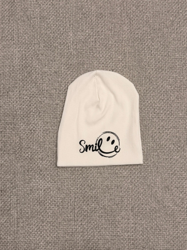 کلاه نخی کبریتی طرح لبخند (Smile Beanie) – استایل کژوال و مینیمال